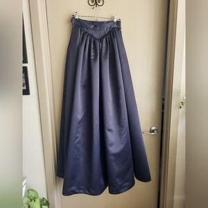 Handmade Navy Satin Skirt Fabric – Massive Full Sweep DIY Sewing Project